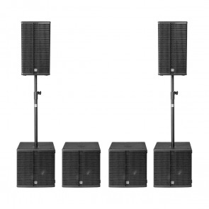 HK Audio High Performance Pack (2x Linear 3 112FA, 4x L Sub 1500A, 2x K&M M20, 6x covers) - soundsystem set
