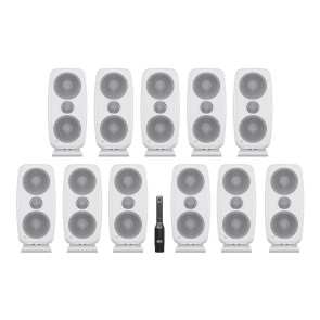 IK Multimedia iLoud MTM MKII Immersive Bundle WHITE - Set of 11 Active Studio Monitors