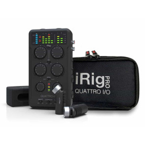 ‌IK Multimedia iRig Pro Quattro I/O Deluxe - Przenośny rejestrator zestaw