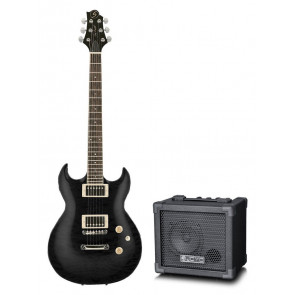 Samick TR 3 BK - electric guitar + guitar combo