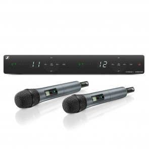 Sennheiser XSW 1-825 DUAL-A - 2-channel wireless system for singers and presenters. Stable UHF band, built-in antennas and streamlined interface.