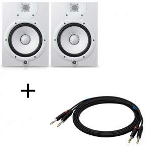 Yamaha HS7 WH - studio monitor Pair + cable