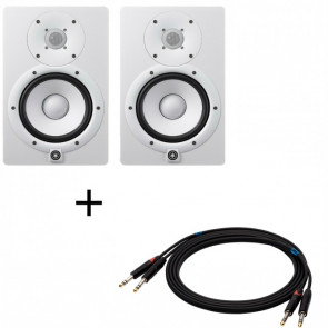 Yamaha HS8 WH- studio monitor Pair + cable
