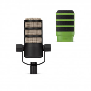 Rode PodMic + Rode WS-14 Green - Mikrofon dynamiczny + Osłona przeciwwietrzna Gratis !!!