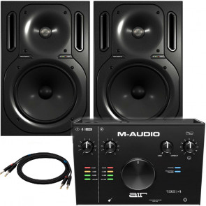 Behringer B2030A Pair + M-Audio AIR 192/4 + cables - full set