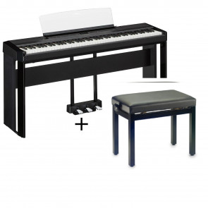 Yamaha P-515B - DIGITAL PIANO black + Stand + bench + Footpedal