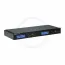 Shure SLXD4Q+ quad digital receiver, front-left view, black background