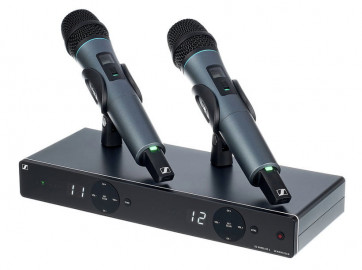 Sennheiser XSW 1-835 DUAL-B - 2-Kanal-Funksystem für Sänger und Moderatoren. Stabiles UHF-Band, eingebaute Antennen und optimierte Schnittstelle.