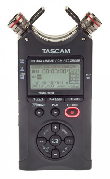 Tascam DR-40X - Tragbarer 4-Spur-Audiorecorder und USB-Schnittstelle