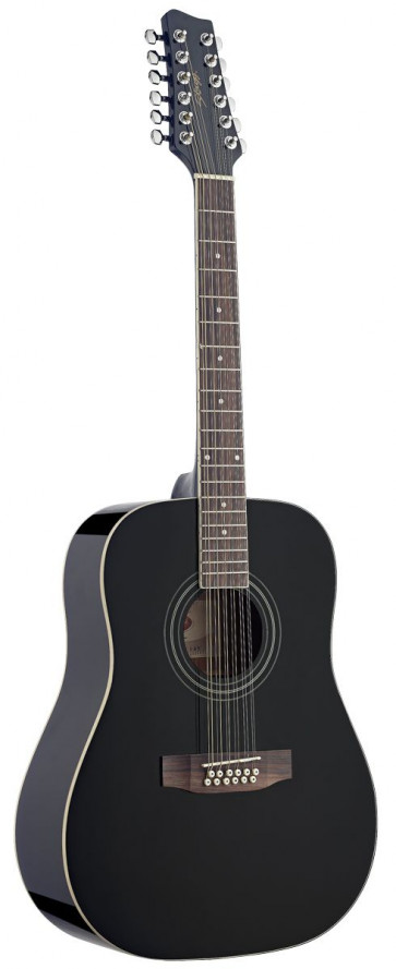 Stagg SW 205/12 BK - Akustikgitarre, 12 Saiten