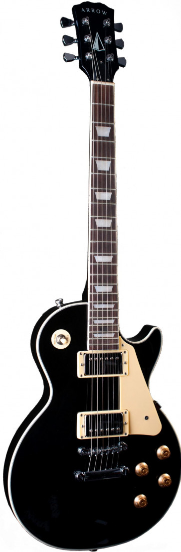 Arrow LP 22 Night Black Rosewood/White - e-Gitarre