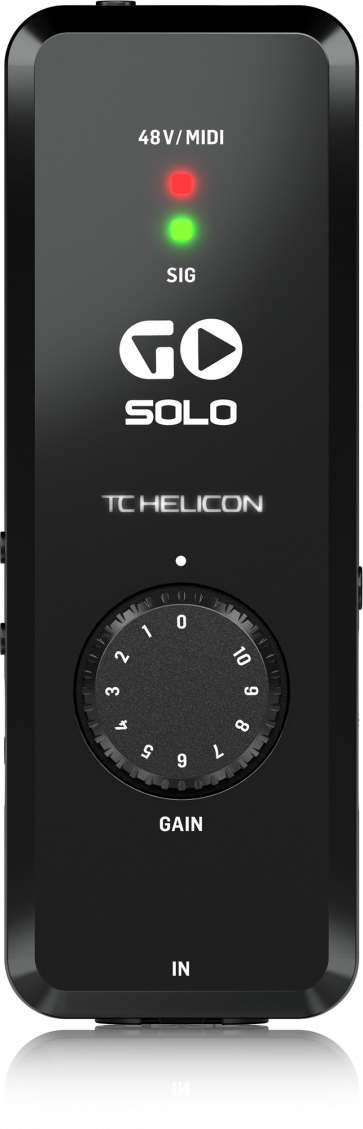 TC Helicon GO SOLO - Audio / MIDI-Schnittstelle für mobile Geräte.