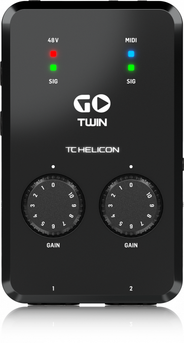 ‌Tc Helicon GO TWIN - Hochauflösendes 2-Kanal-Audio-/MIDI-Interface für Mobilgeräte