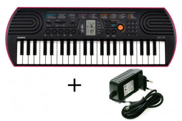 CASIO SA-78 pink - keyboard + Power supply
