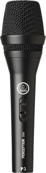 AKG P3 S - Hochleistungsfähiges dynamisches Mikrofon, ideal für Hintergrundgesang und Gitarre.