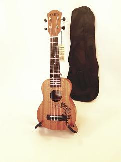 AKMUZ UKULELE KONCERTOWE U23Y RÓŻA + POKROWIEC 