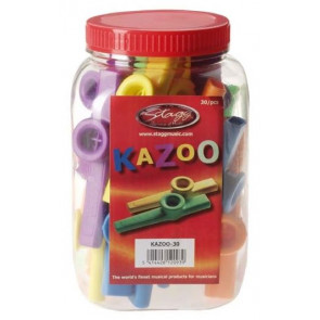 Stagg KAZOO 30 - bunte Kazoos, Packung mit 30 Stück
