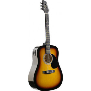 Stagg SW-201 SB VT - Elektroakustische Gitarre