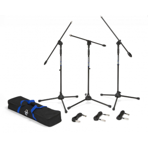 Samson BL3 VP - Mikrofonständer (3 Stück), Transporttasche, Mikrofonkabel enthalten