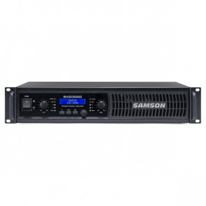 Samson SXD3000 - Leistungsverstärker 2 x 300 W / 8, 2 x 450 W / 4, DSP - EQ, Limiter, Delay. XLR-Jack / Speakon-Anschlüsse