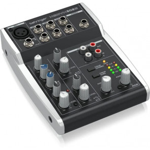 ‌Behringer 502S - 5-Kanal-Kompakt-Analog-Mixer für Streaming, Podcasting und Recording