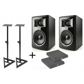 JBL 306P MKII - Angetriebener 6 "Zwei-Wege-Studio-Monitor PAIR + STAND + ISOLATION PADS