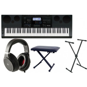 Casio WK-6600 - keyboard + stand + throne + headphones