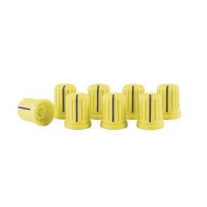 ‌Reloop Knob Cap Set Yellow 8 - Zestaw 8 wymiennych nakładek front