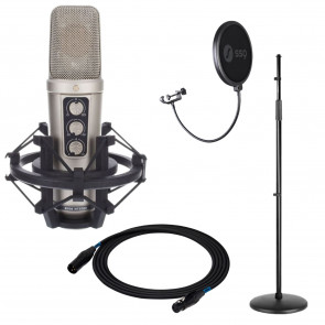 RODE NT2000 - Kondensatormikrofon + Mikrofonstativ + pop-filter + kable