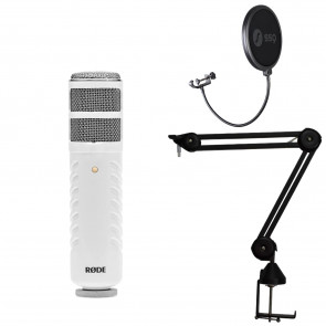RODE Podcaster - USB-Mikrofon + studioarm + Pop filter 