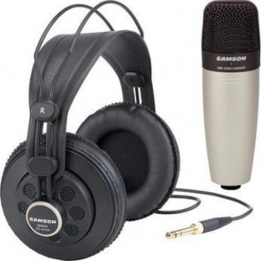 Samson C01 - Kondensatormikrofon mit großer Membran + Kopfhörer SR850 im Lieferumfang enthalten