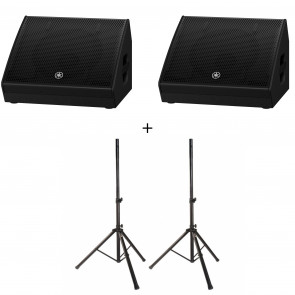 ‌Yamaha DHR 12M - Bi-amped 2-way speaker system - Paar + Stativ