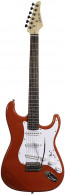 ‌Arrow ST 111 Diamond Red Rosewood/white - gitara elektryczna front